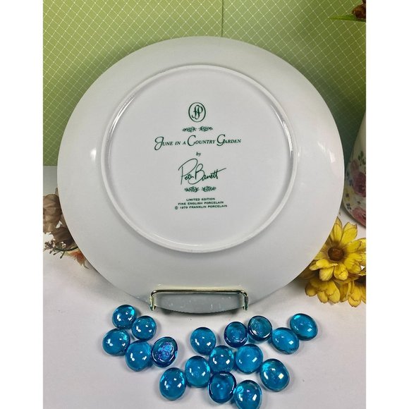 Franklin porcelain plate by Peter Banett, made in England, blue 9 1/4", Limited - Picture 14 of 17